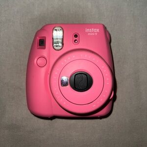 Instax Mini 9 Polaroid Camera in Bright Pink